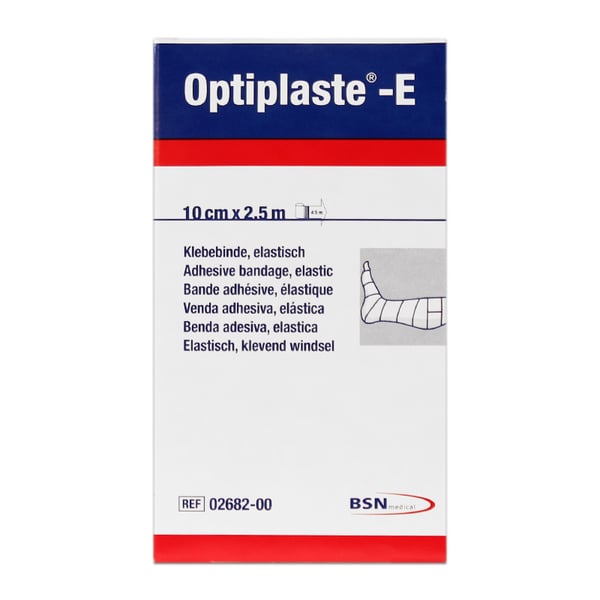 Optiplaste-E (ex-Elastoplast-E) 10 cm x 2,5 metros: Venda elástica adhesiva de algodón y viscosa